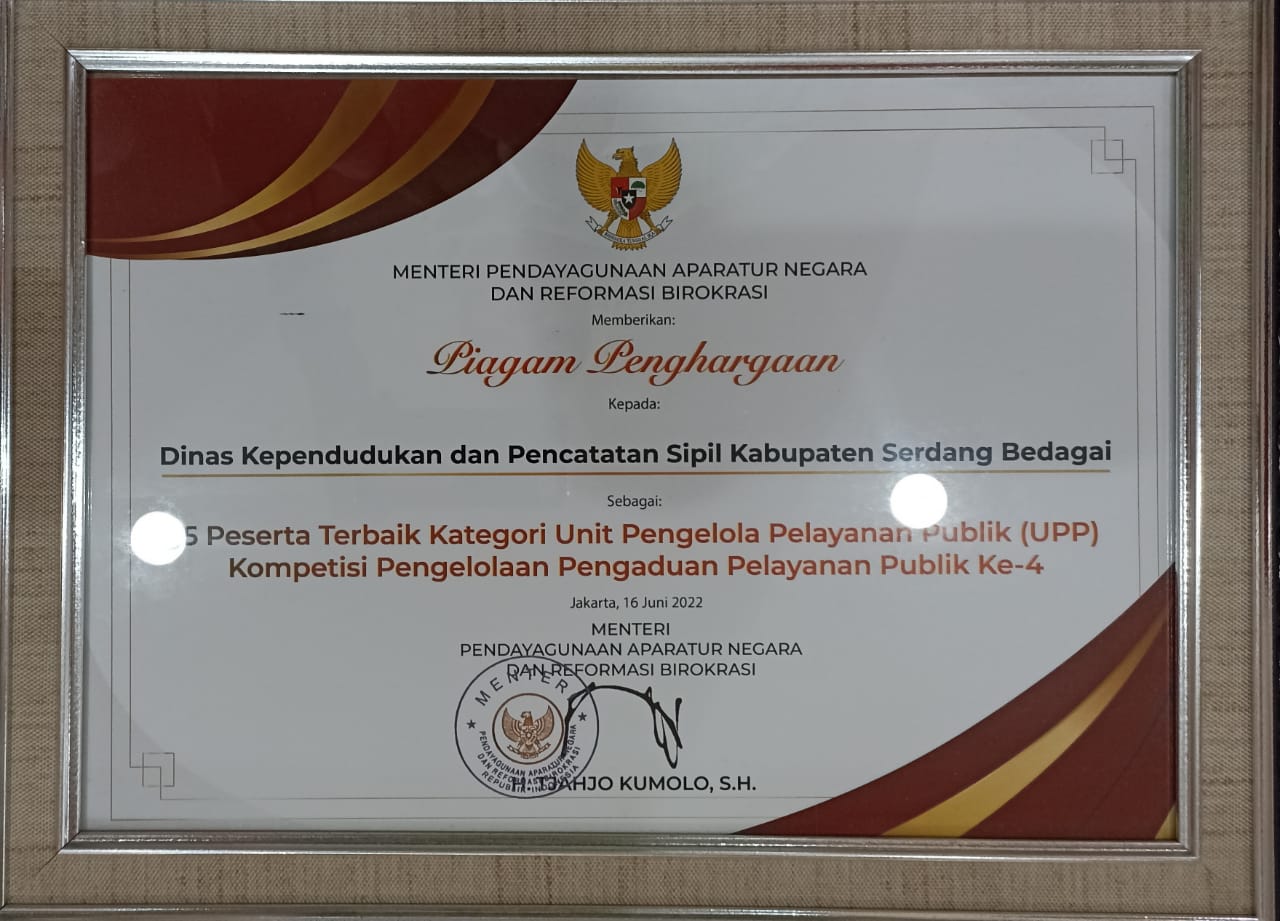 DINAS KEPENDUDUKAN & PENCATATAN SIPIL Kabupaten Serdang Bedagai